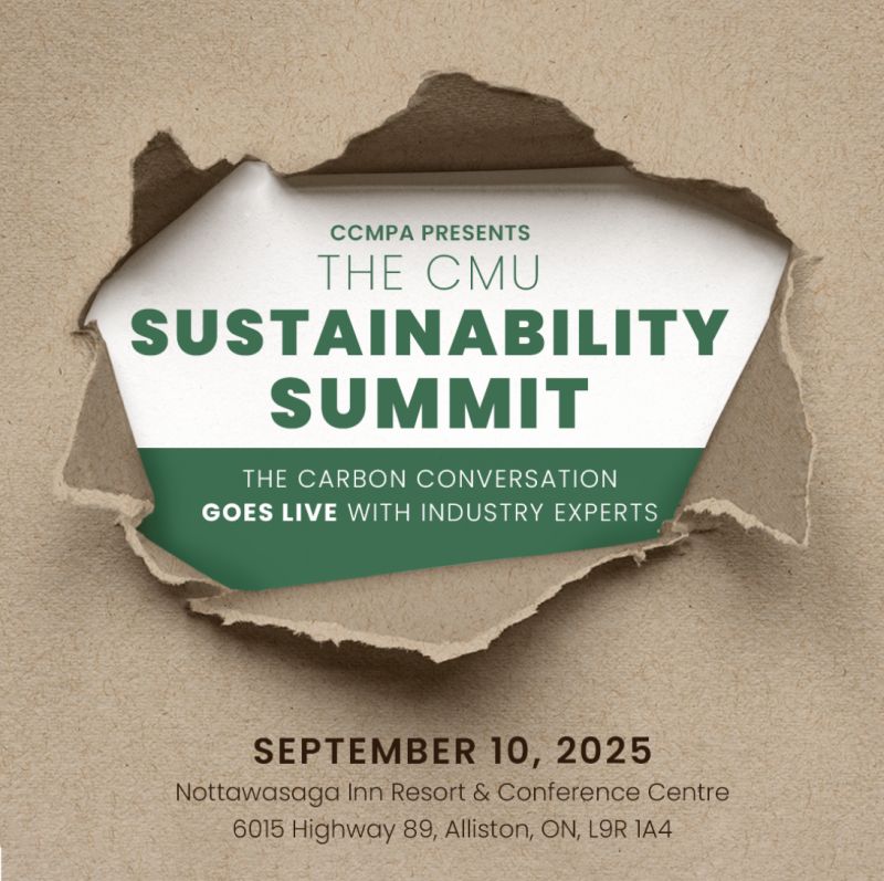 CCMPA presents the CMU Sustainability Summit. The Carbon Conversation goes live with industry experts. September 10, 2025 Nottawasaga Inn Resort & Conference Centre