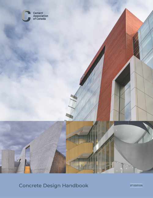 The 5th edition cover of the concrete design handbook, featuring multiple concrete buildings