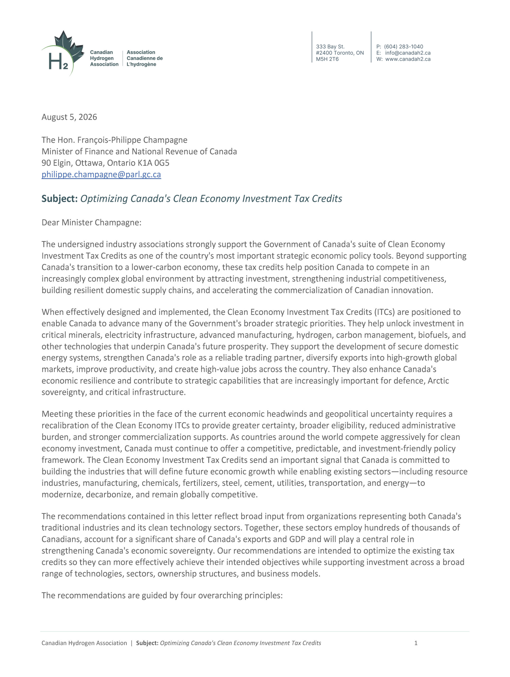2026-08-05 (FINAL) --- Multi-Industry Letter on Clean Economy ITCs_Page_1
